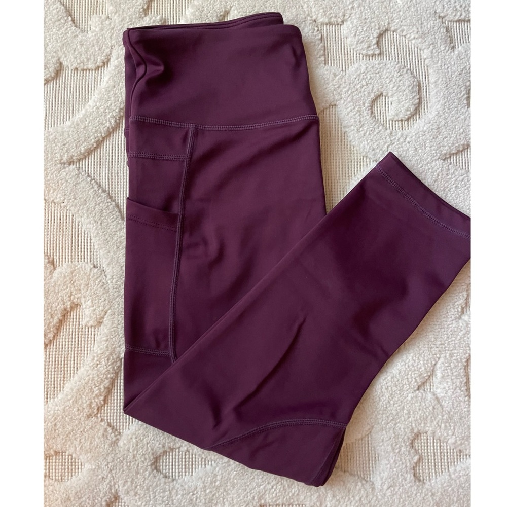 Zyia plum pocket light n tight capris